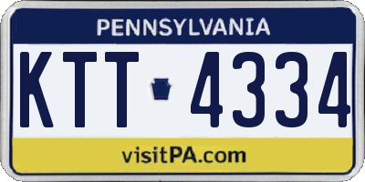 PA license plate KTT4334