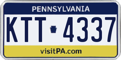 PA license plate KTT4337