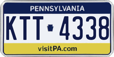 PA license plate KTT4338