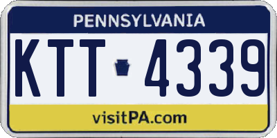 PA license plate KTT4339