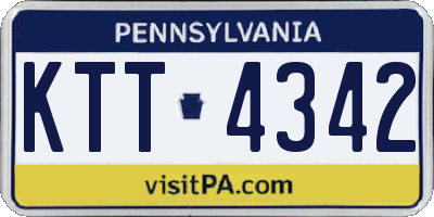 PA license plate KTT4342
