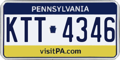 PA license plate KTT4346