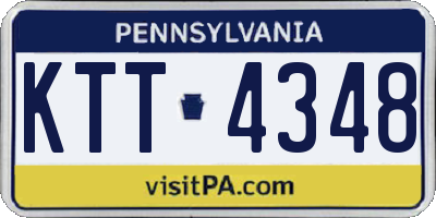 PA license plate KTT4348