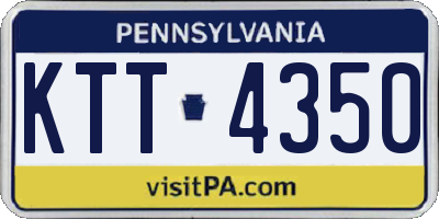PA license plate KTT4350