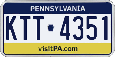 PA license plate KTT4351