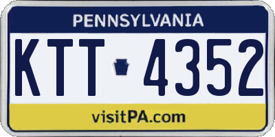 PA license plate KTT4352