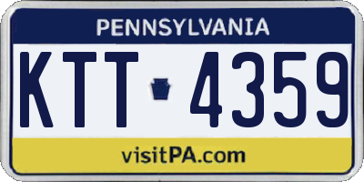 PA license plate KTT4359