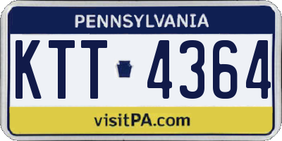 PA license plate KTT4364