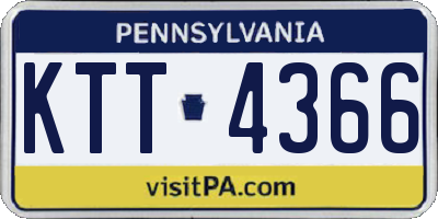 PA license plate KTT4366