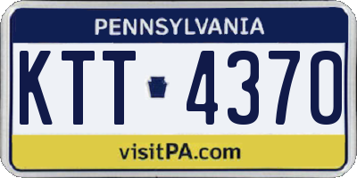 PA license plate KTT4370