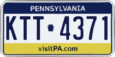 PA license plate KTT4371