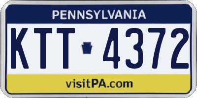 PA license plate KTT4372
