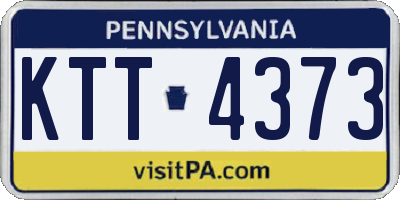 PA license plate KTT4373