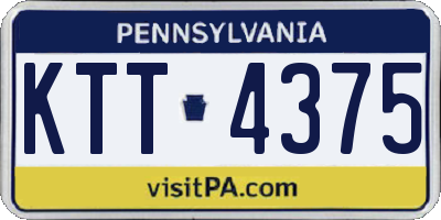 PA license plate KTT4375