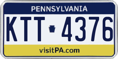 PA license plate KTT4376