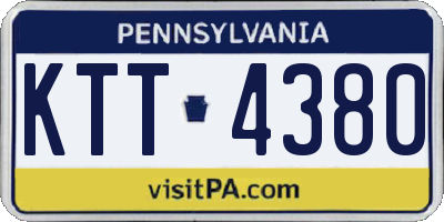 PA license plate KTT4380