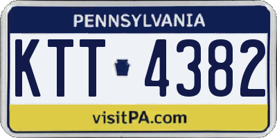 PA license plate KTT4382