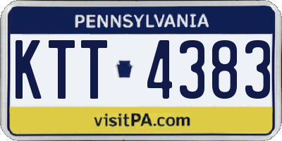 PA license plate KTT4383