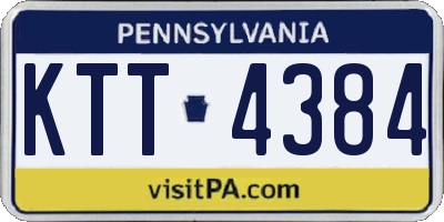 PA license plate KTT4384