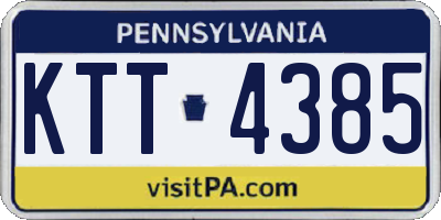 PA license plate KTT4385
