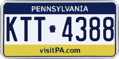 PA license plate KTT4388