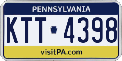 PA license plate KTT4398