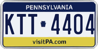 PA license plate KTT4404