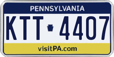 PA license plate KTT4407