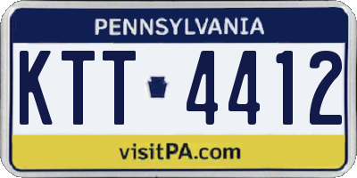 PA license plate KTT4412