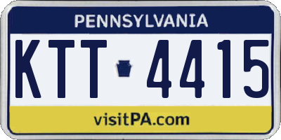 PA license plate KTT4415