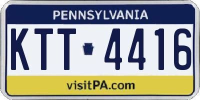 PA license plate KTT4416