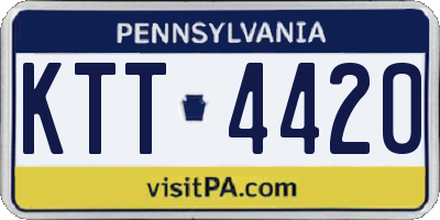 PA license plate KTT4420