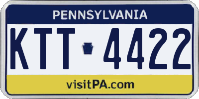 PA license plate KTT4422