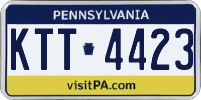 PA license plate KTT4423