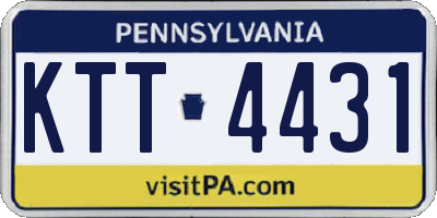 PA license plate KTT4431
