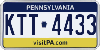 PA license plate KTT4433