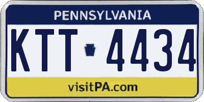 PA license plate KTT4434