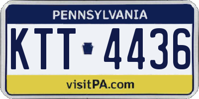 PA license plate KTT4436
