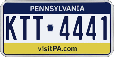 PA license plate KTT4441