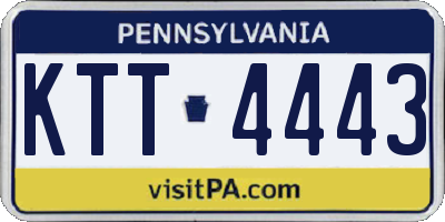 PA license plate KTT4443