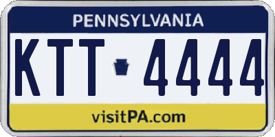 PA license plate KTT4444