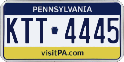 PA license plate KTT4445