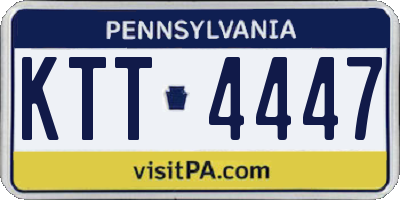 PA license plate KTT4447