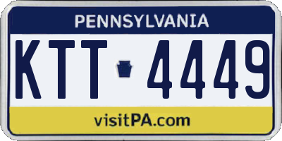 PA license plate KTT4449
