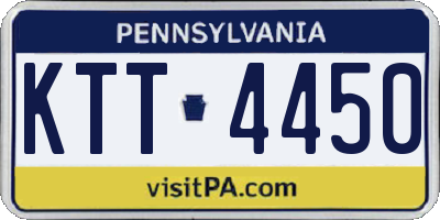 PA license plate KTT4450