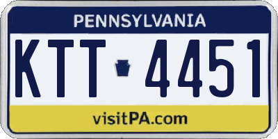 PA license plate KTT4451