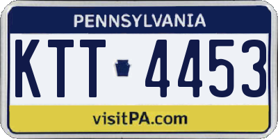 PA license plate KTT4453