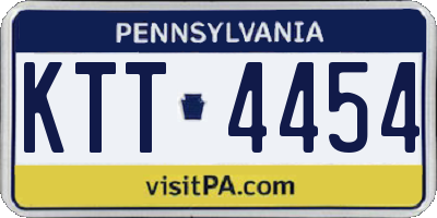 PA license plate KTT4454