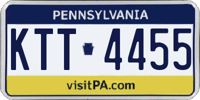 PA license plate KTT4455