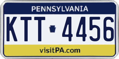 PA license plate KTT4456